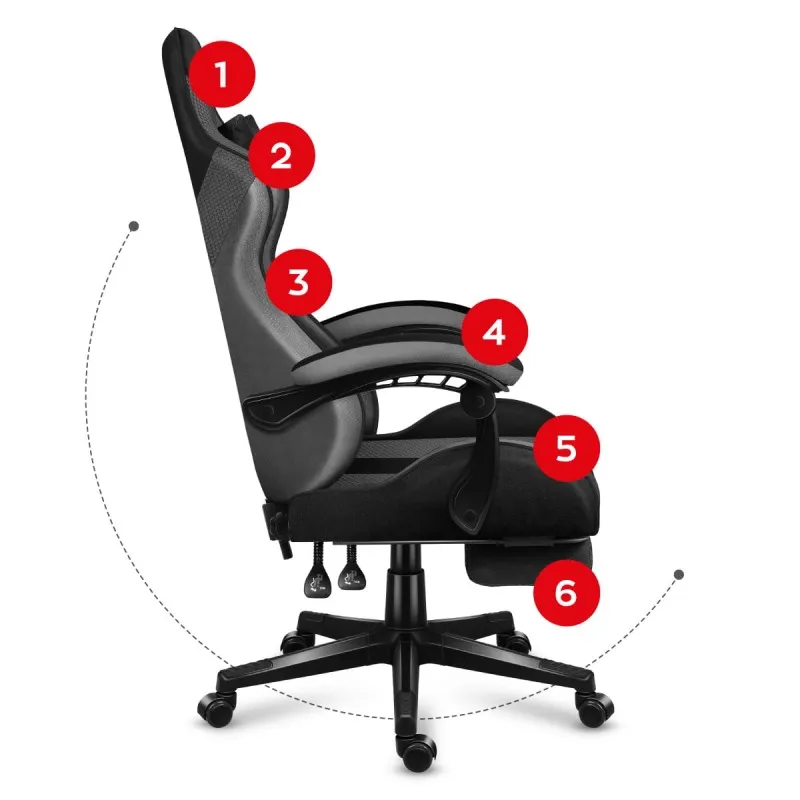 Force 4.7 Grey Mesh Gaming Chair – view 17