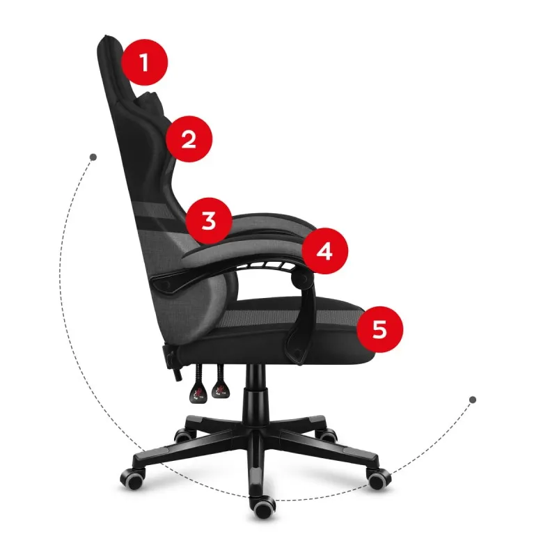 Force 4.4 Grey Mesh Gaming Chair – view 12