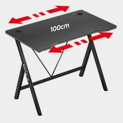 Hero 1.4 Black Gaming Desk 100 cm – view 11