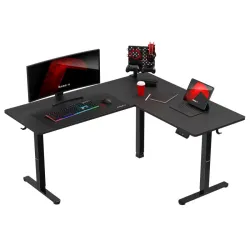 Hero 9.5 Black Electric Corner Gaming Desk 160 cm
