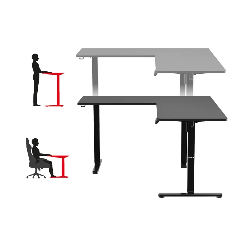 Hero 9.5 Black Electric Corner Gaming Desk 160 cm – view 4