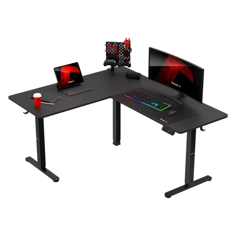 Hero 9.5 Black Electric Corner Gaming Desk 160 cm – view 7