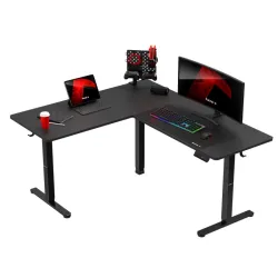 Hero 9.5 Black Electric Corner Gaming Desk 160 cm – view 13