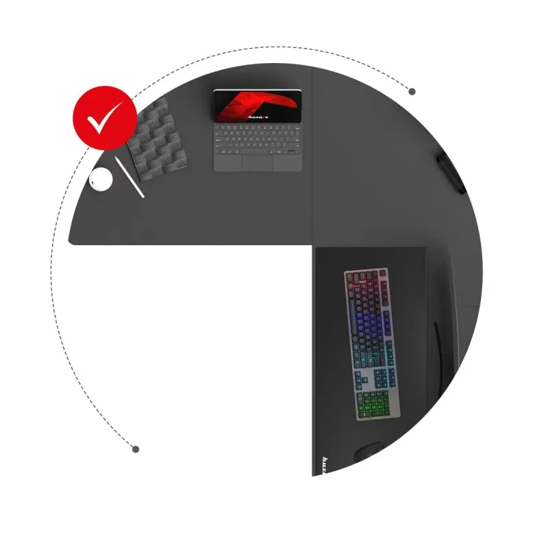 Hero 9.5 Black Electric Corner Gaming Desk 160 cm – view 22