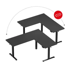 Hero 9.5 Black Electric Corner Gaming Desk 160 cm – view 24