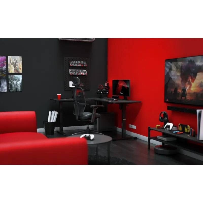 Hero 9.5 Black Electric Corner Gaming Desk 160 cm – view 30