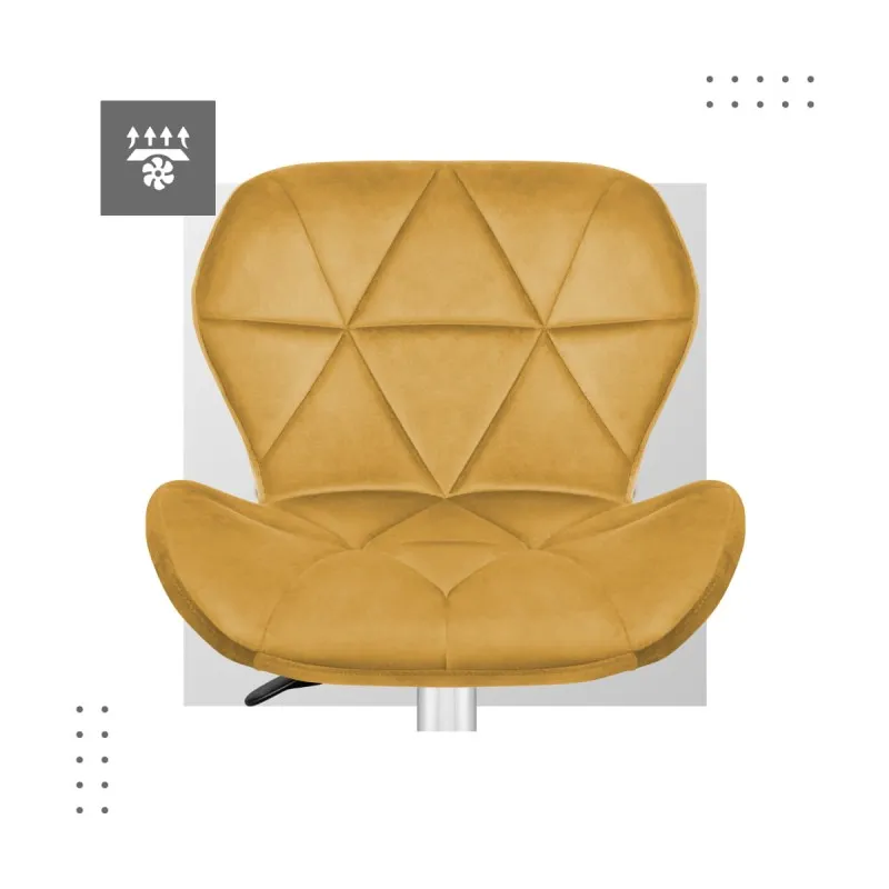 Future 3.0 Mustard Yellow Velvet Gaming Chair – view 9