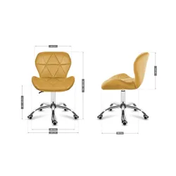 Future 3.0 Mustard Yellow Velvet Gaming Chair – view 12