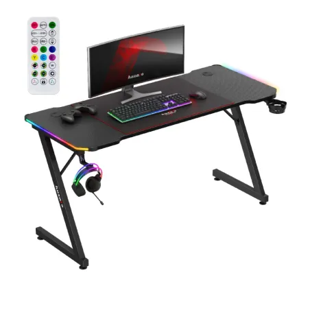Hero 3.3 RGB Gaming Desk 140 cm with LED lighting, perfect for gaming sessions
