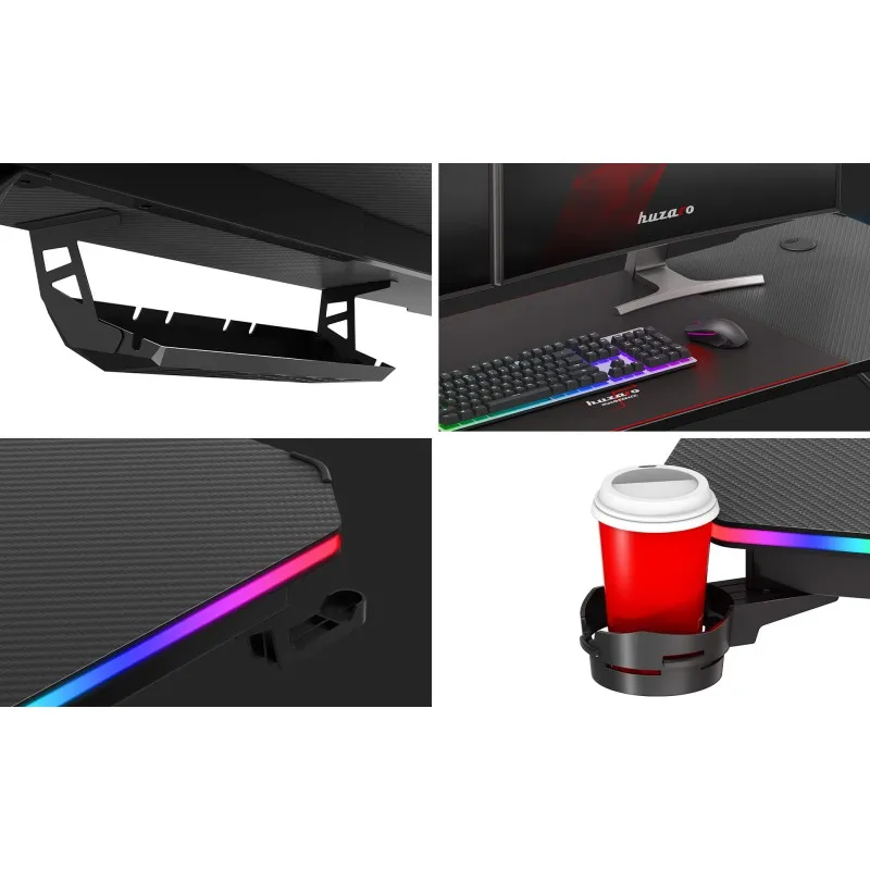 Hero 4.8 RGB Gaming Desk 160 cm with LED Lighting – view 18