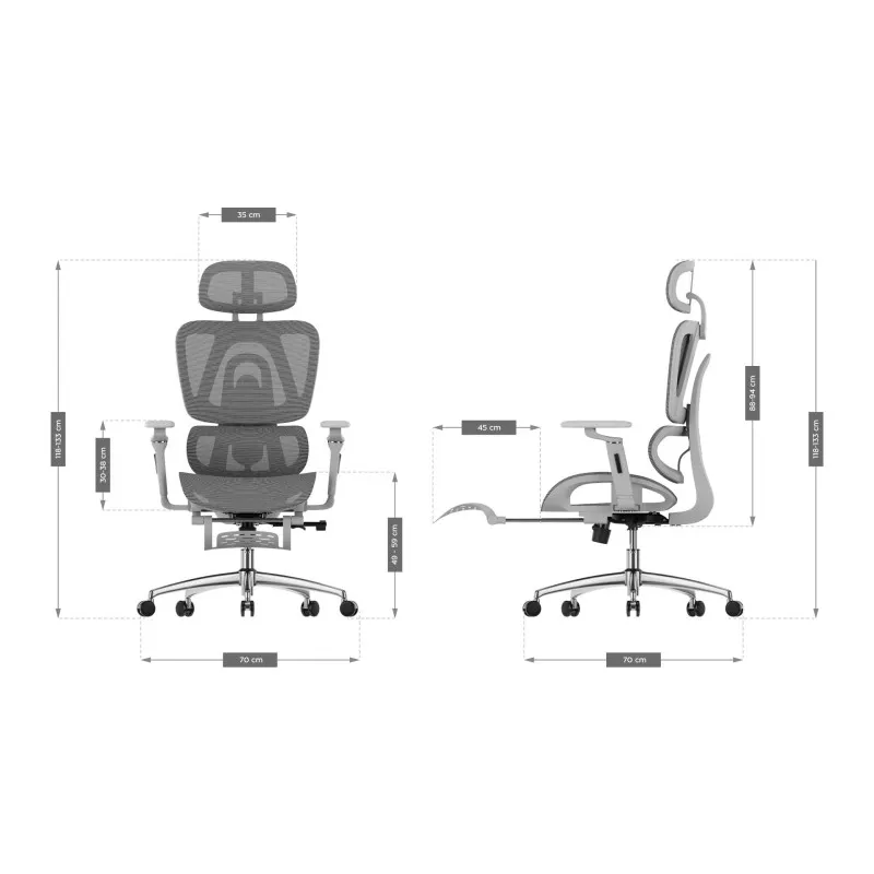 Expert 7.9 Grey Ergonomic Office Chair – view 14