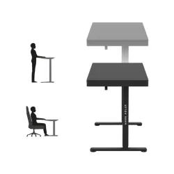 Leader 8.2 Black Electric Office Desk 120 cm – view 3