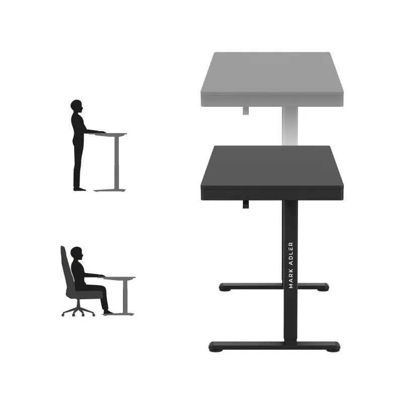 Leader 8.2 Black Electric Office Desk 120 cm – view 3