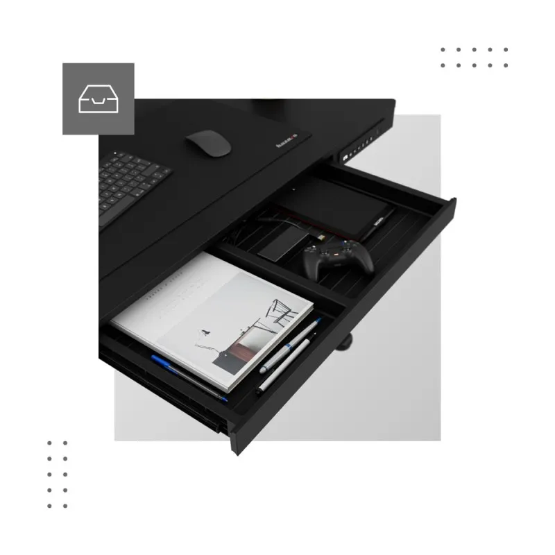 Leader 8.2 Black Electric Office Desk 120 cm – view 15
