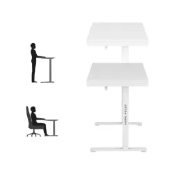 Leader 8.2 White Electric Office Desk 120 cm – view 3