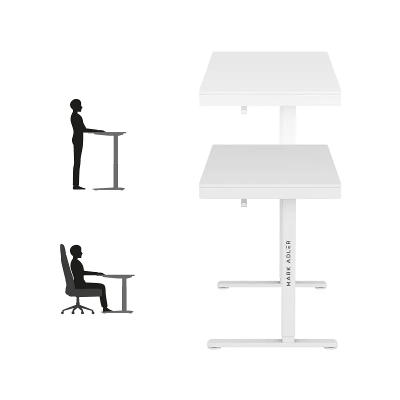 Leader 8.2 White Electric Office Desk 120 cm – view 3