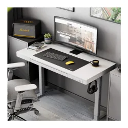 Leader 8.2 White Electric Office Desk 120 cm – view 4