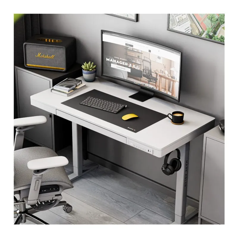 Leader 8.2 White Electric Office Desk 120 cm – view 4