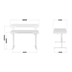 Leader 8.2 White Electric Office Desk 120 cm – view 14