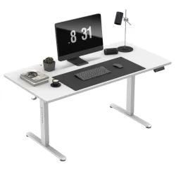 Leader 7.6 White Electric Office Desk 160 cm