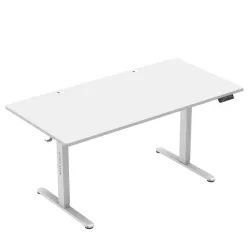 Leader 7.6 White Electric Office Desk 160 cm – view 2