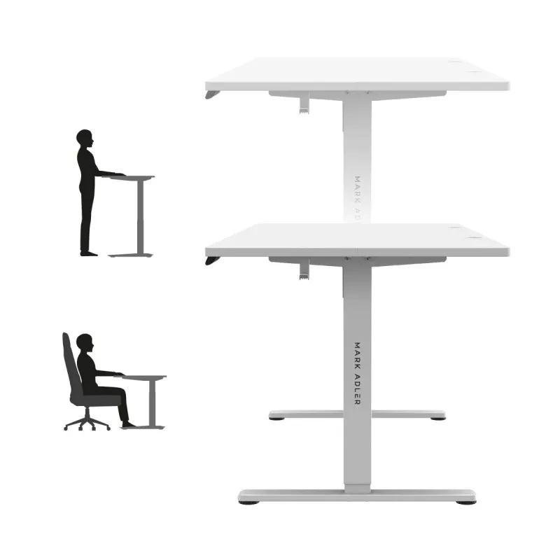 Leader 7.6 White Electric Office Desk 160 cm – view 3