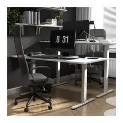 Leader 7.6 White Electric Office Desk 160 cm – view 4