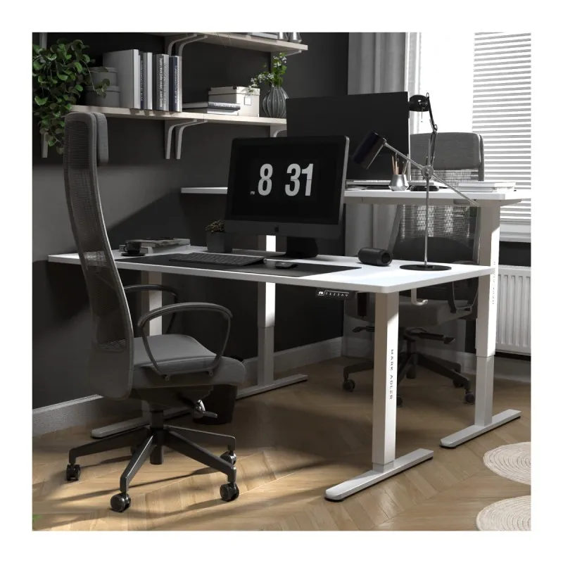 Leader 7.6 White Electric Office Desk 160 cm – view 4