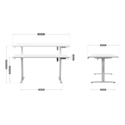 Leader 7.6 White Electric Office Desk 160 cm – view 11