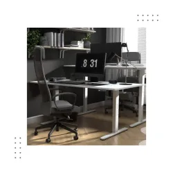 Leader 7.6 White Electric Office Desk 160 cm – view 13