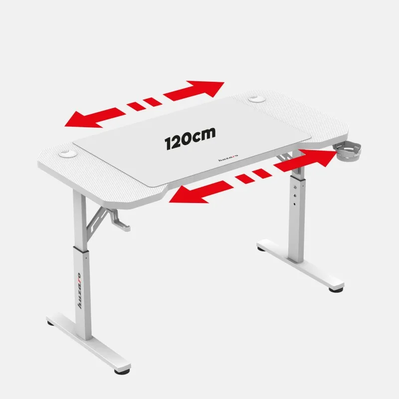 Hero 2.6 Gaming Desk White 120 cm with Adjustable Height – view 5