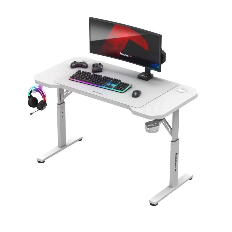 Hero 2.6 Gaming Desk White 120 cm with Adjustable Height – view 9