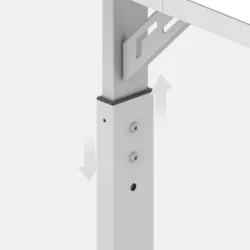 Hero 2.6 Gaming Desk White 120 cm with Adjustable Height – view 14