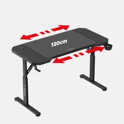 Hero 2.6 Gaming Desk Black 120 cm with Adjustable Height – view 5