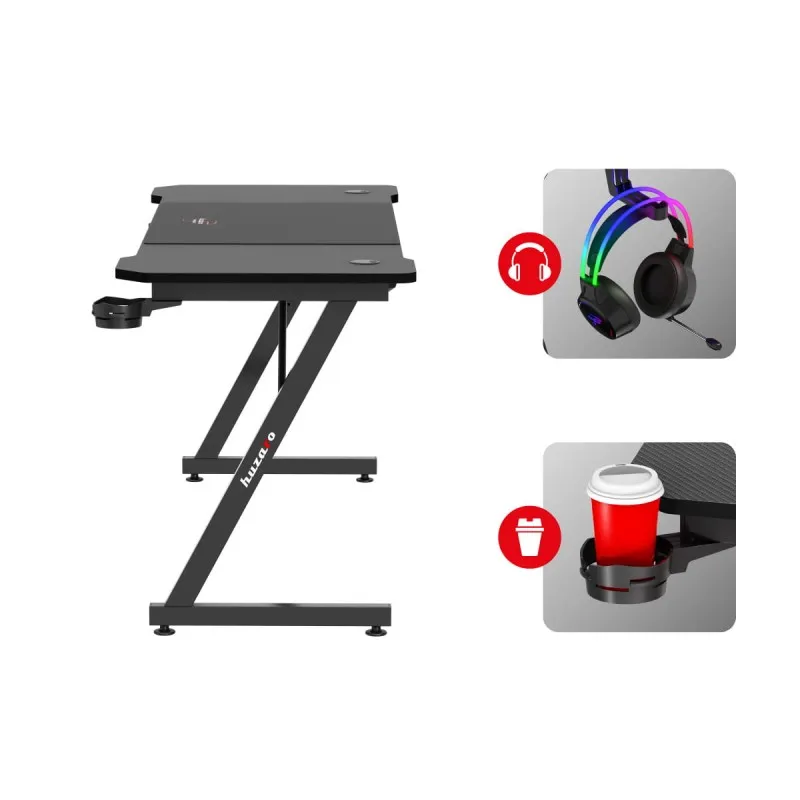 Hero 4.8 Gaming Desk Black 160 cm – view 5