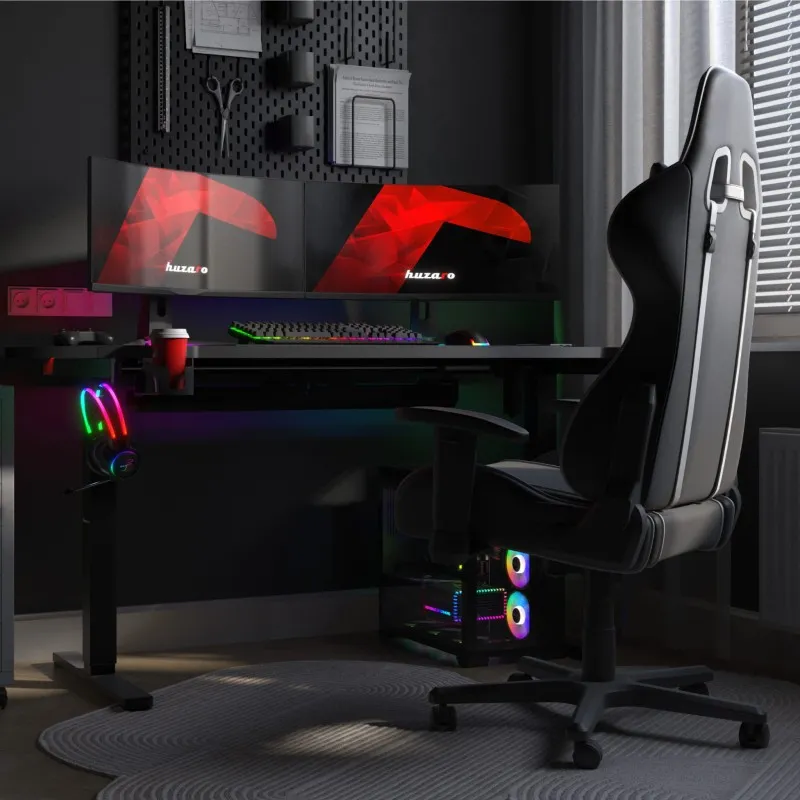 Hero 8.7 RGB Black Electric Gaming Desk 140 cm – view 3