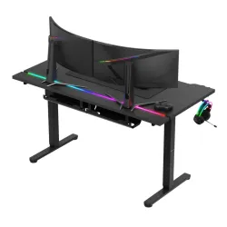 Hero 8.7 RGB Black Electric Gaming Desk 140 cm – view 6