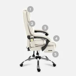 Boss 6.0 Beige Office Chair with Massage – view 10