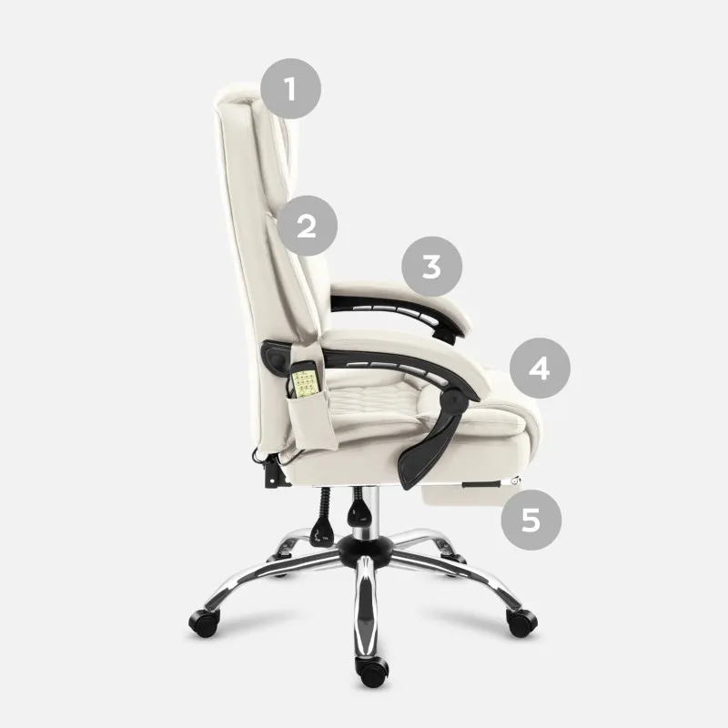 Boss 6.0 Beige Office Chair with Massage – view 10