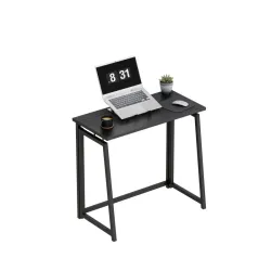 Leader 1.5 Folding Office Desk 80 cm Black