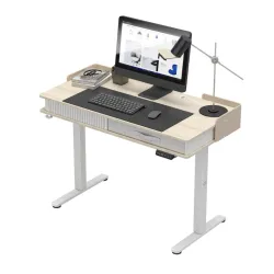 Leader 8.0 Electric Office Desk White 120 cm – view 9