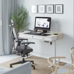 Leader 8.0 Electric Office Desk White 120 cm – view 19
