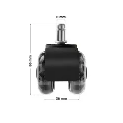 Wheels 3.0 Black Office Chair Casters 7