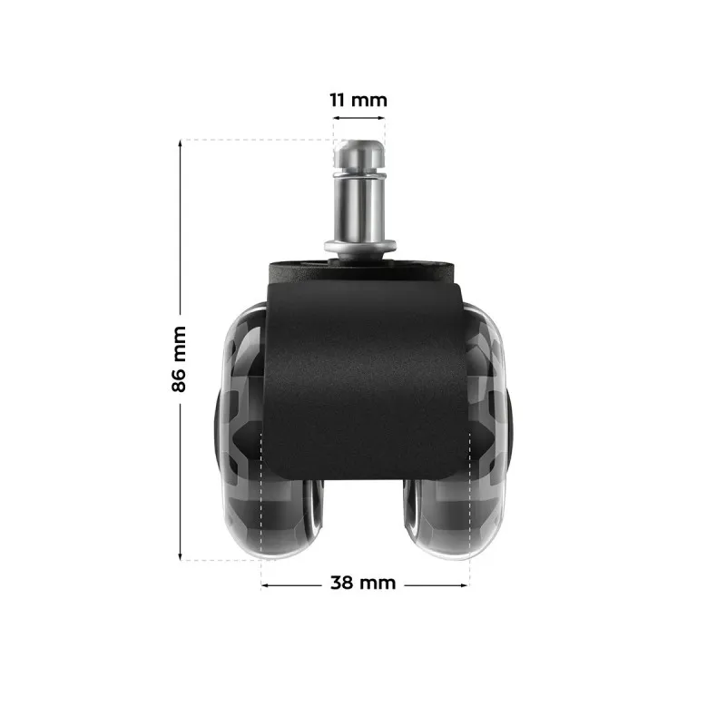 Wheels 3.0 Black Office Chair Casters 7