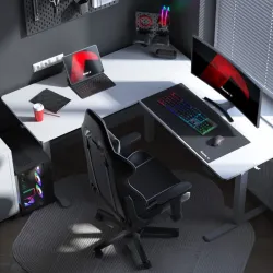 Hero 9.5 Electric Corner Gaming Desk White 160 cm – view 3