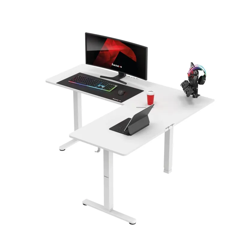 Hero 9.5 Electric Corner Gaming Desk White 160 cm – view 10