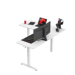 Hero 9.5 Electric Corner Gaming Desk White 160 cm – view 11