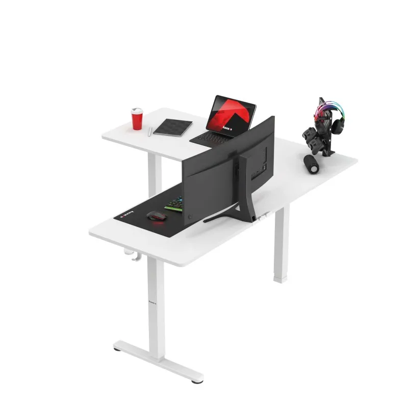 Hero 9.5 Electric Corner Gaming Desk White 160 cm – view 11