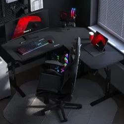 Hero 7.3 Corner Gaming Desk with Height Adjustment Black 140 cm – view 21