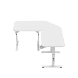 Hero 7.3 White Corner Gaming Desk 140 cm with Height Adjustment – view 3
